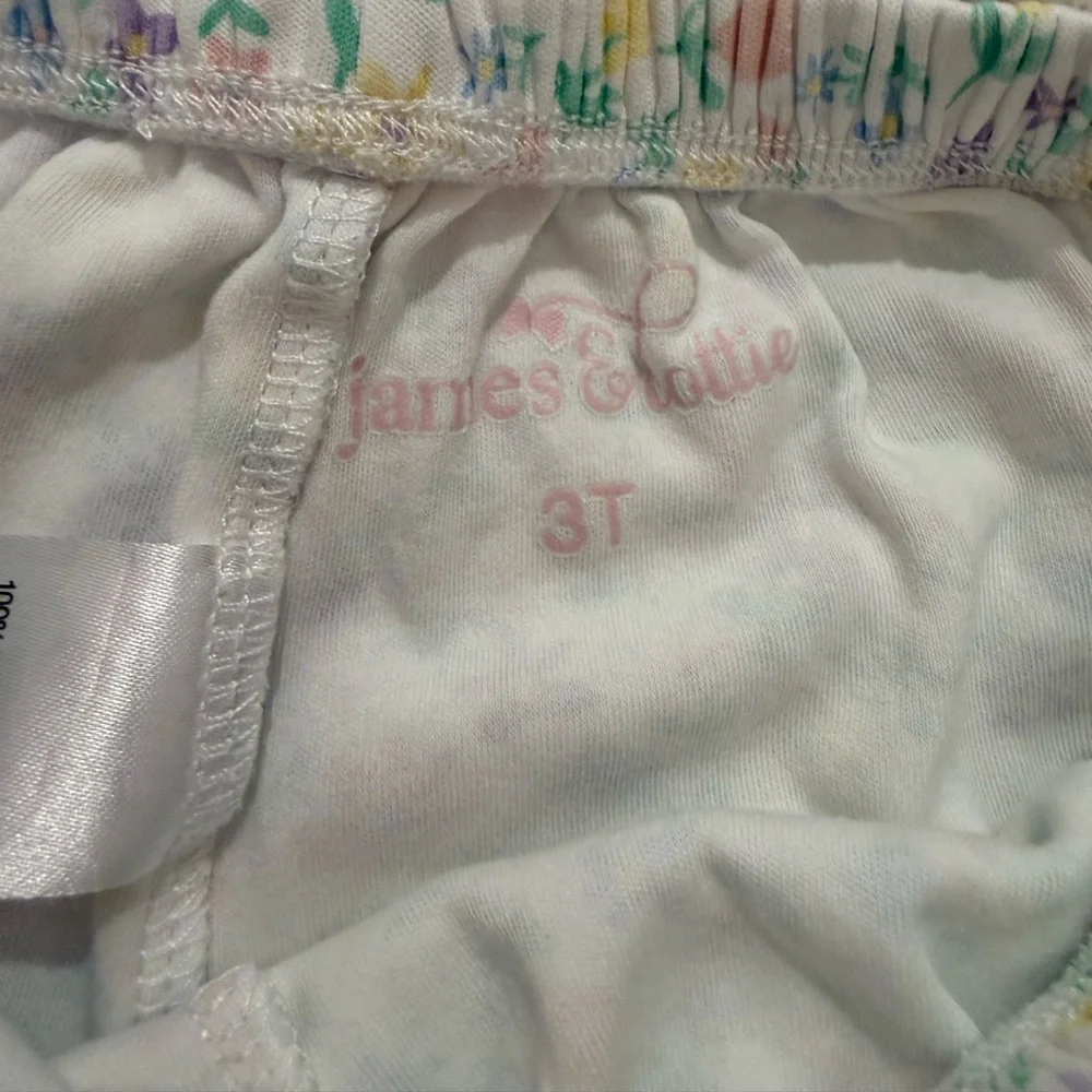 Pristine Like new JAMES & LOTTIE girl's two piece short set in full bloom 3T - Picture 5 of 10